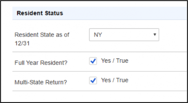 ProConnect Tax Online: Residence status